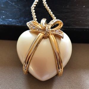 Vintage Joan Rivers Necklace, Joan Rivers Puffy Heart Necklace